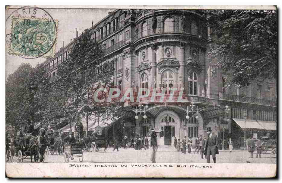 Paris CPA Theatre du vAudeville et bd des italiens