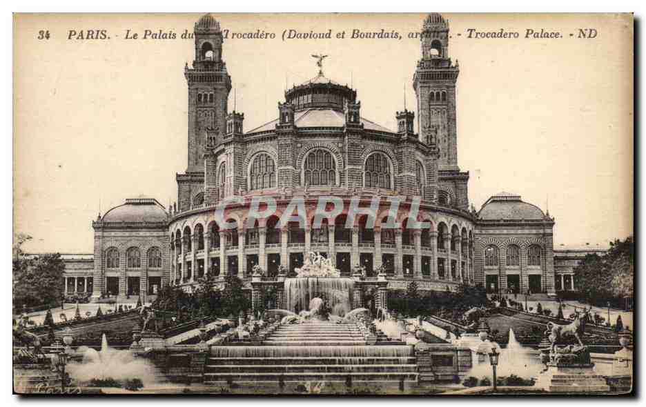Paris CPA Le palais du Trocadero 