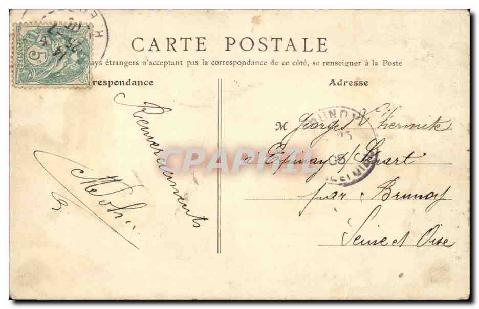 Paris CPA Bois de Boulogne Cascade et grotte — Rückseite