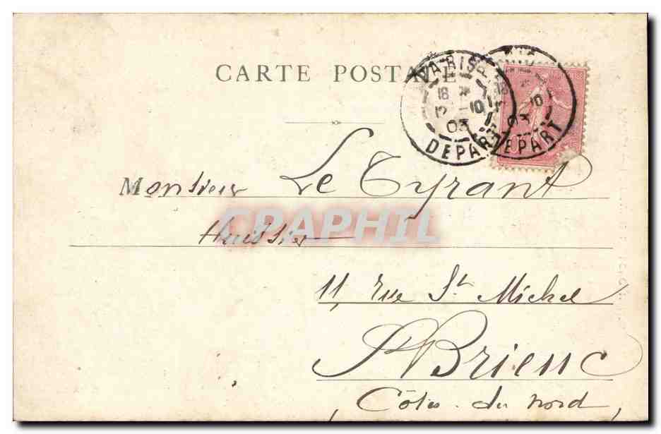 Paris CPA Le moulin de Longchamps (mill) — Rückseite