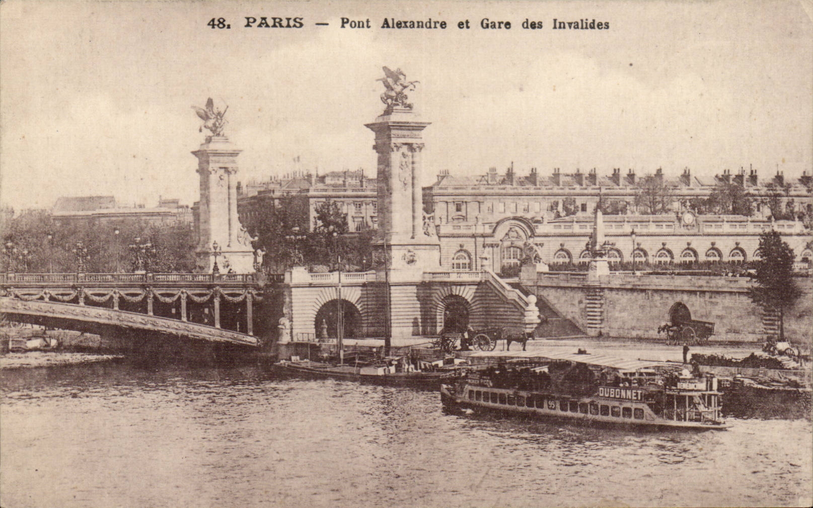 Paris CPA Pont Alexandre et Gare des Invalides