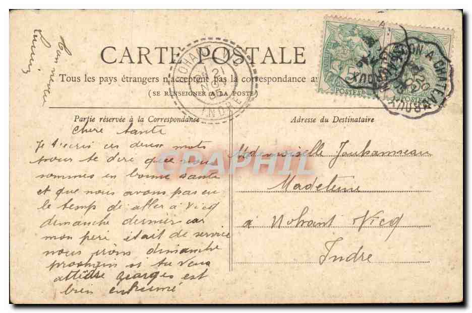 Paris CPA Eglise Saint Etienne du Mont — Rückseite