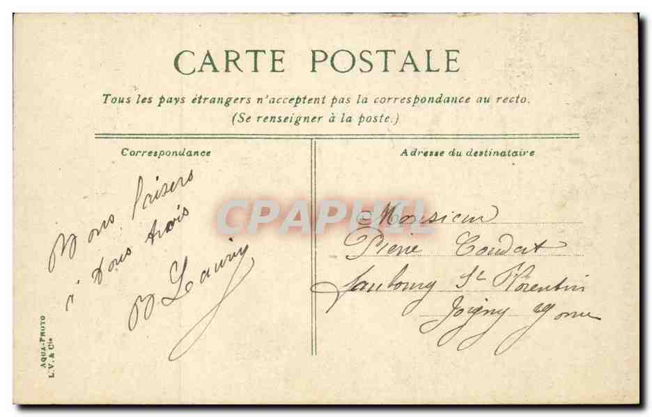 Paris CPA Palais du Luxembourg — Rückseite