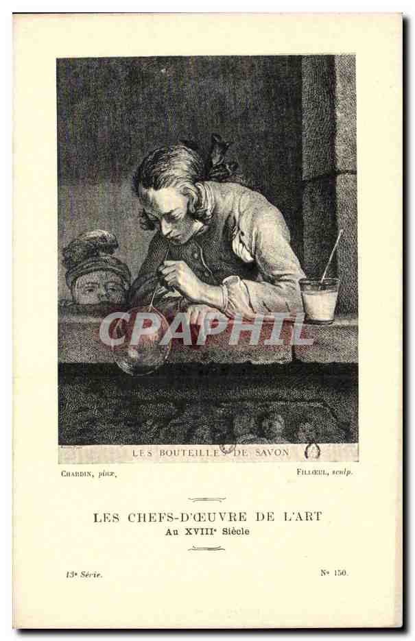 CPA Les chefs d'oeuvre de l'art Les bouteilles de savon Chardin Filloeul