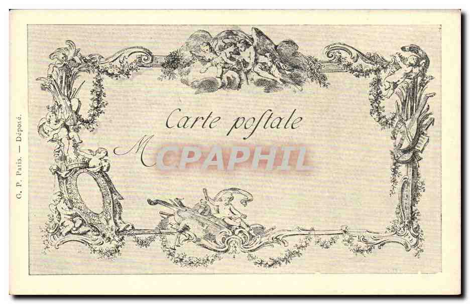 CPA Les chefs d'oeuvre de l'art Le maitre galant Lancret Le Bas Diable — Rückseite
