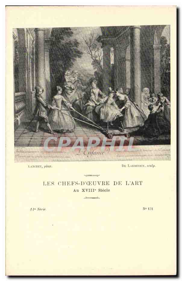 Les Chefs-d'Œuvre de l'Art — Au XVIIIe Siècle — Série 44, N° 431 — Gravure de Landebet, dessin de Larmessin
