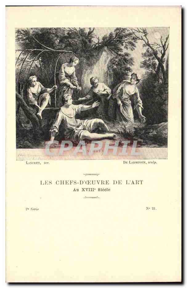 CPA Les chefs d'oeuvre de l'art La soiree Lancret Larmessin
