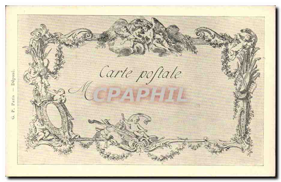 CPA Les chefs d'oeuvre de l'art Le jeu de cache cache Mitoulas Lancret Larmessin — Verso