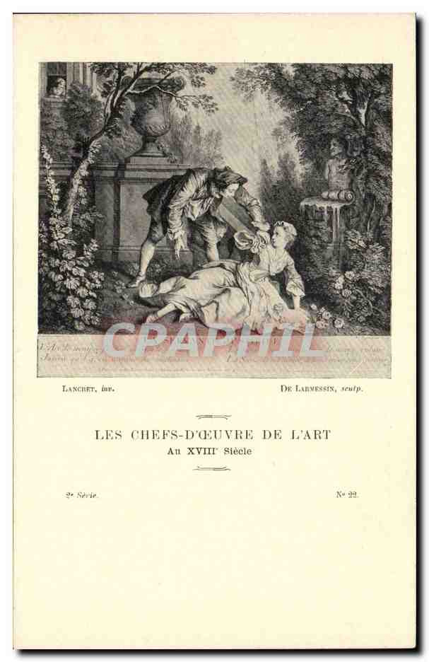 CPA Les chefs d'oeuvre de l'art La servante justifiee Lancret Larmessin