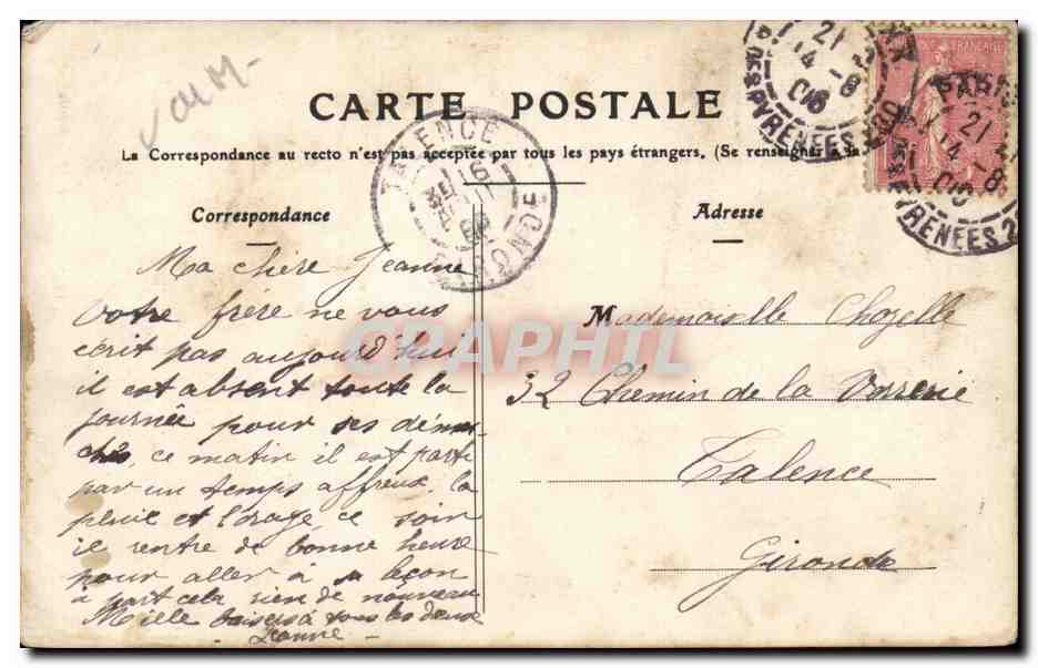 Paris CPA Au bois de Vincennes Ruisseau de Gravelle — Rückseite