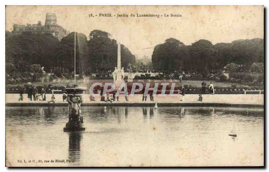 Paris CPA Jardin du Luxembourg Le bassin