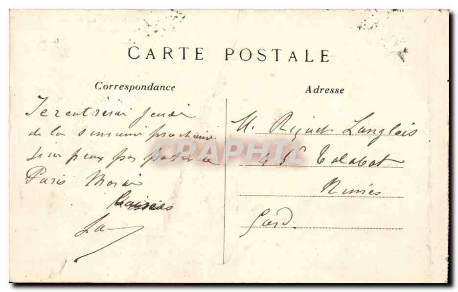 Paris CPA La Bourse  — Rückseite