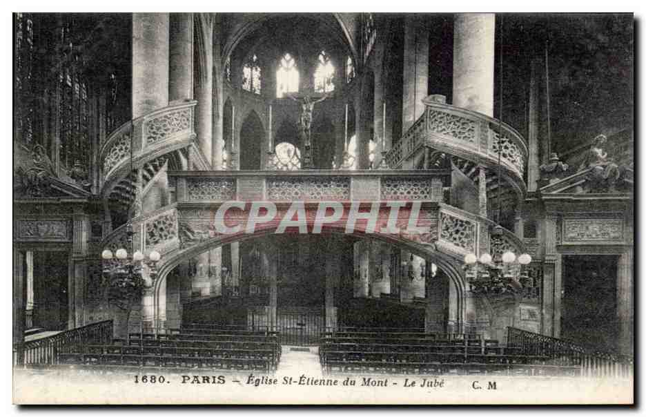 Paris CPA Eglise Saint Etienne du Mont Le Jube