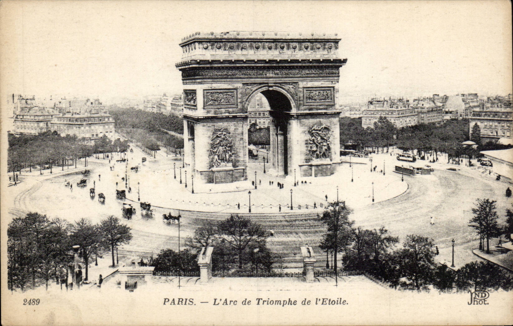 Paris CPA Arc de triomphe de L'Etoile