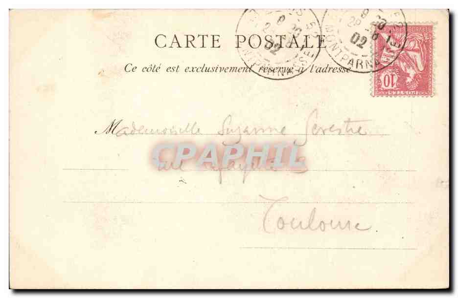 Paris CPA Les Arts et Metiers — Rückseite