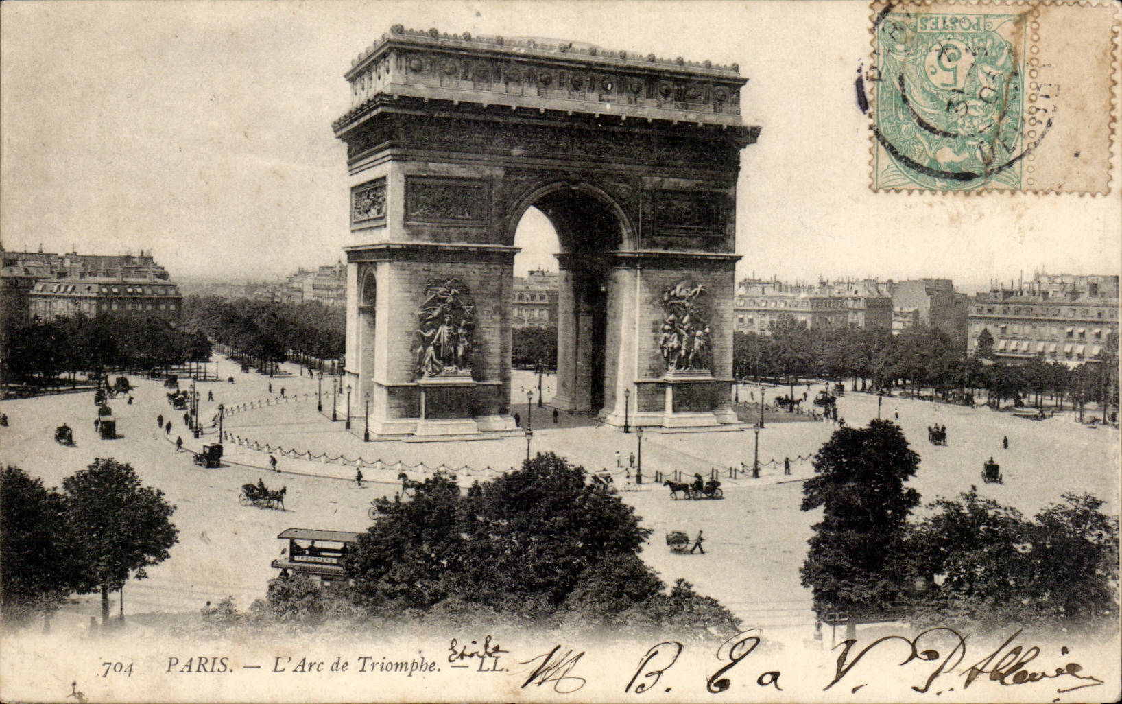 Paris CPA Arc de triomphe