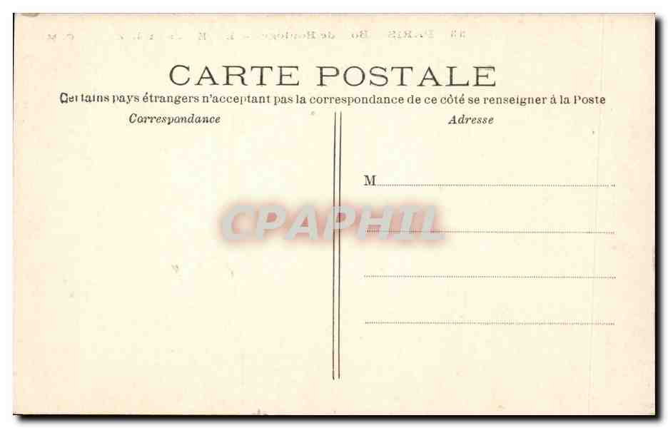 Paris CPA Bois de Boulogne Les bords du lac — Rückseite