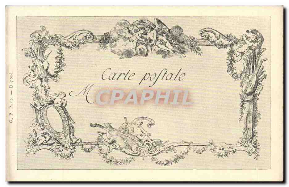 CPA Les chefs d'oeuvre de l'art au 18eme L'amour de ville ou l'amour coquin Coypel Lepicie — Verso