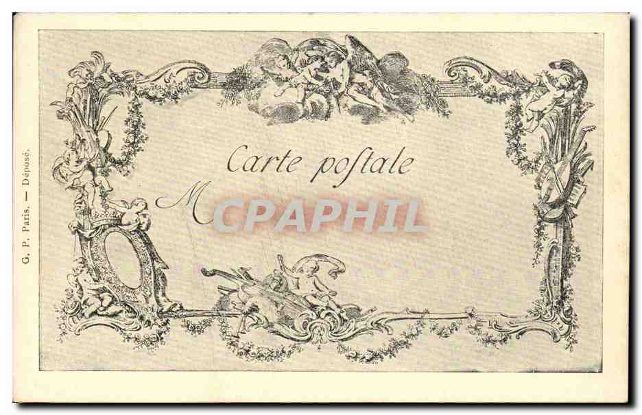 CPA Les chefs d'oeuvre de l'art au 18eme Vignette pour les jardins de Delille Monsiau Choffard — Verso