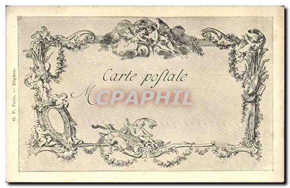 CPA Les chefs d'oeuvre de l'art au 18eme Vignette pour Bajazet de Racine Gravelot Le Vasseur — Rückseite