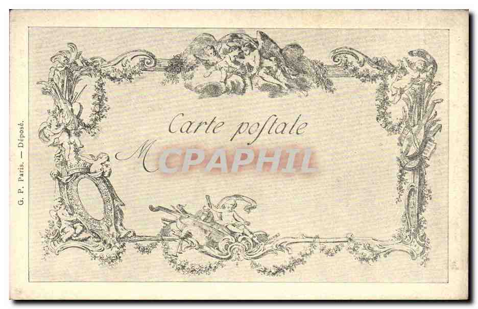 CPA Les chefs d'oeuvre de l'art au 18eme Scene des amours de Myrtill 1761 Gravelot Legrand — Rückseite