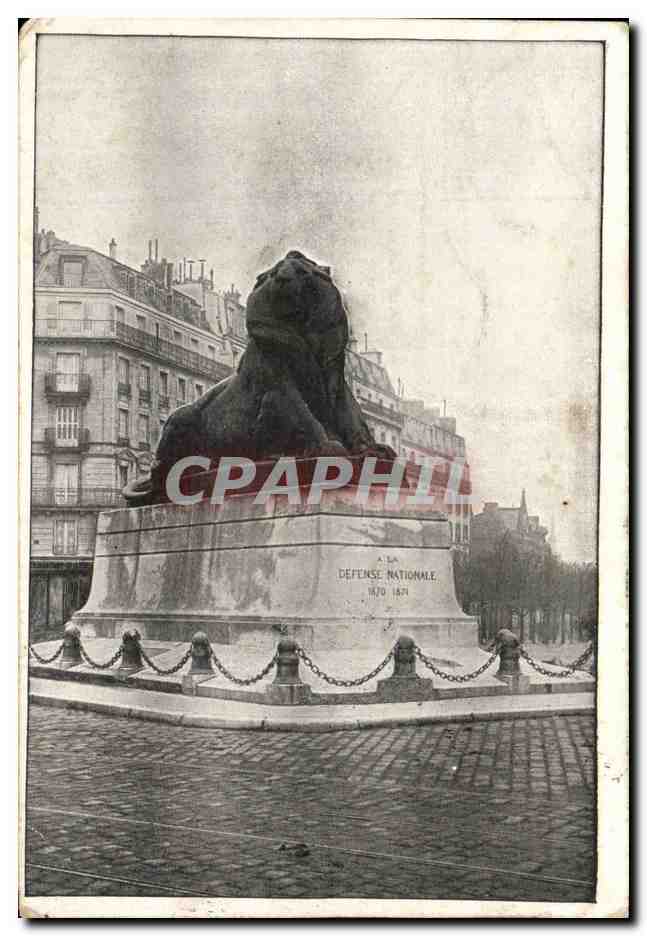 Paris CPA Le lion de Belfort