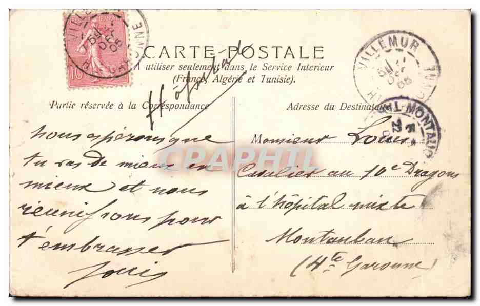Paris CPA Funiculaire et basilique de Montmartre — Rückseite