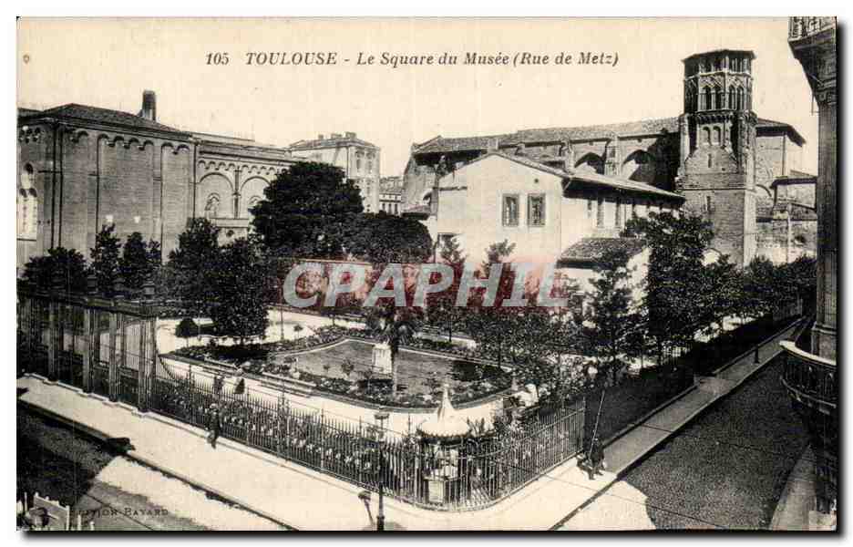 CPA Toulouse Le square du musee (rue de metz ) 