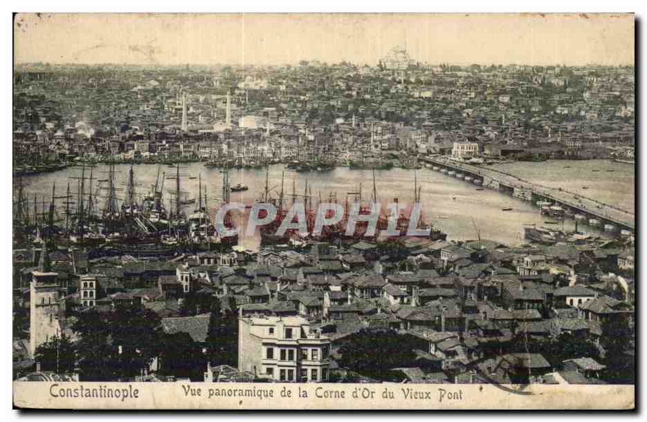 CPA Turquie Constantinople Vue panoramique de la corne d'or du vieux pont (Turkey)
