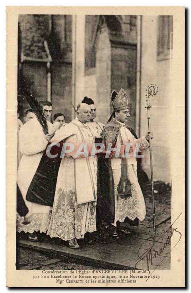 Consécration de l'Église d'Ancerville — par Son Excellence Mgr Cerratti, le 20 novembre 1923 — éditeur non identifié