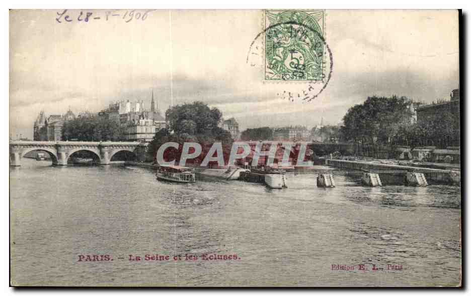 CPA Paris La Seine et les ecluses 