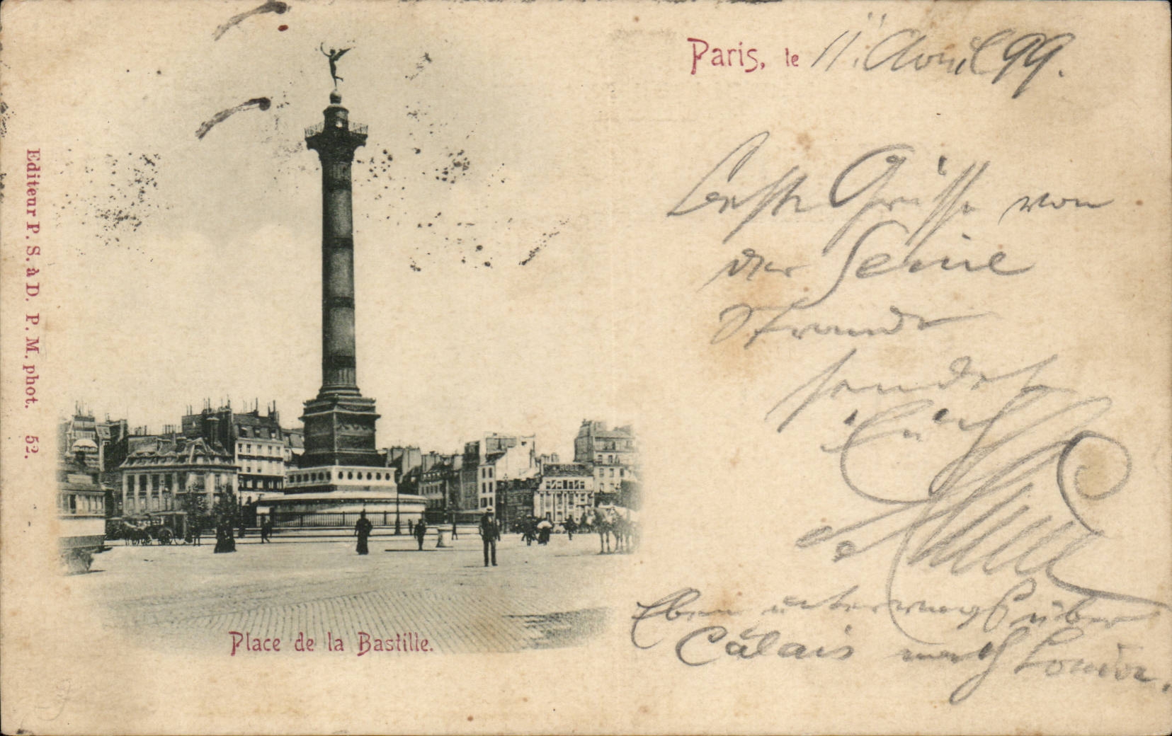 Paris CPA Place de la Bastille