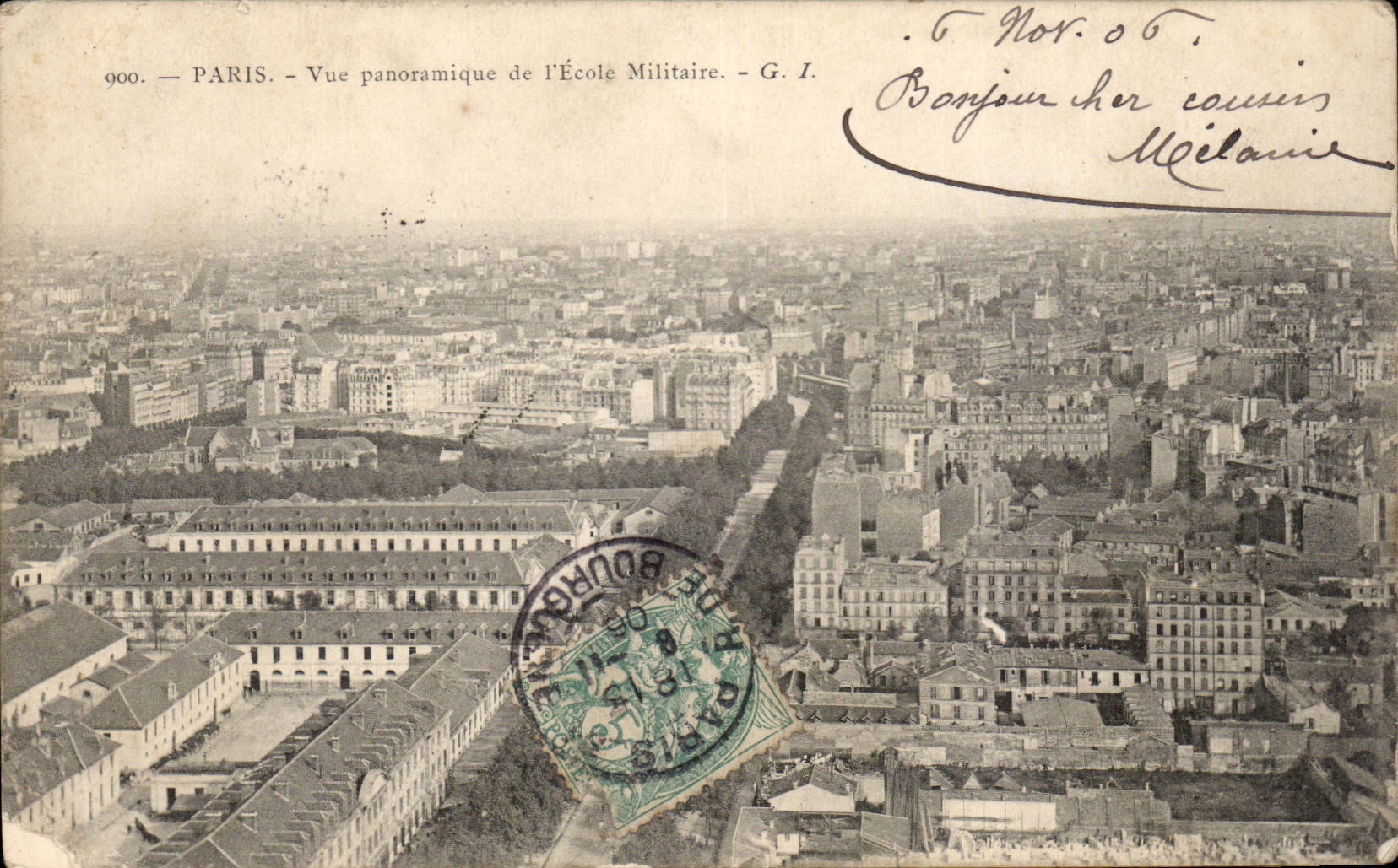Paris CPA Vue panoramique de l'Ecole militaire