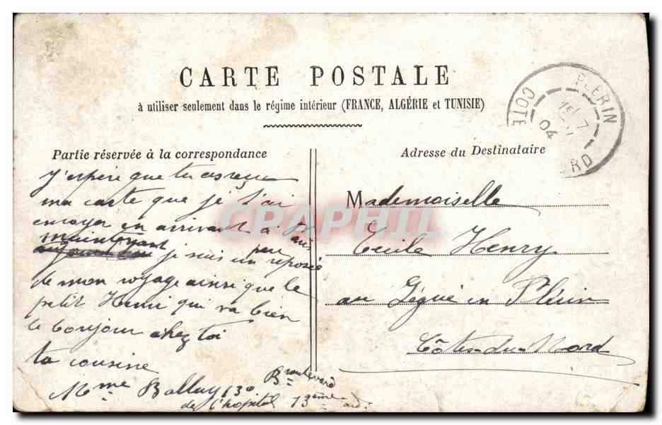 Paris CPA Le triomphe de la Republique Place de la Nation — Rückseite