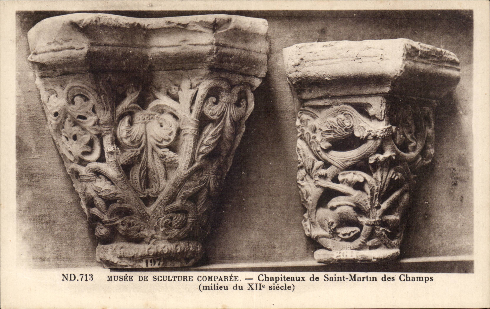 Paris CPA musee de sculpture comparee Chapiteaux de Saint Martin des Champs 