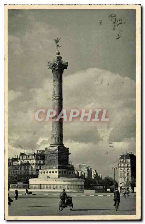 Paris CPA Place de la Bastille et colonne de Juillet
