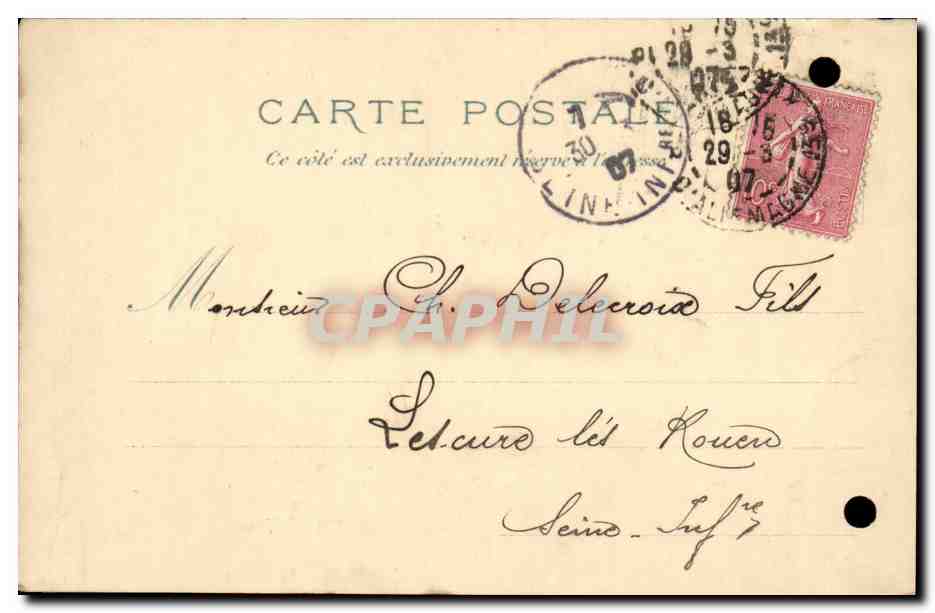 Paris CPA Chiffons et papiers en gros Leon Giraud Passage Thionville ( publicite )  — Verso