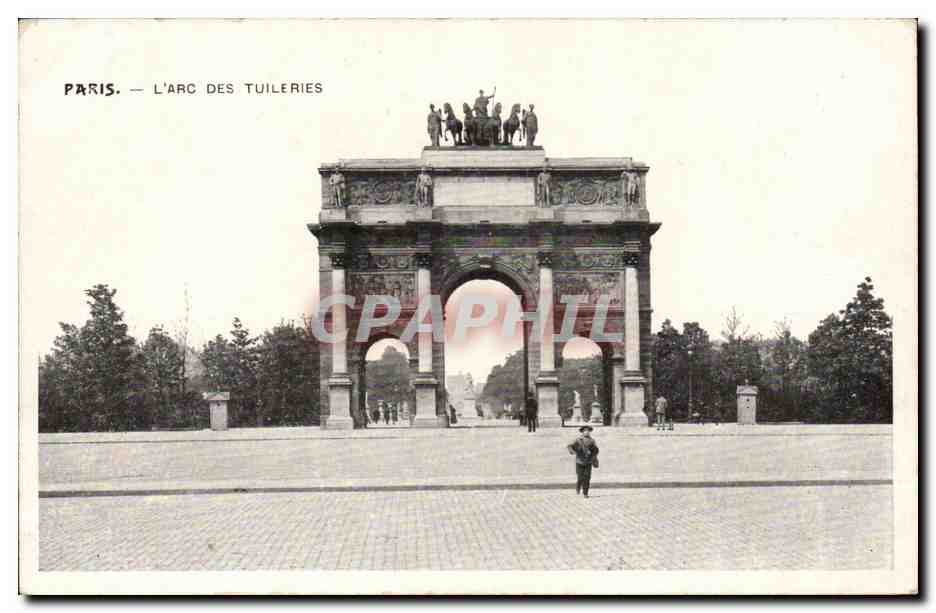 Paris CPA L'arc des Tuileries