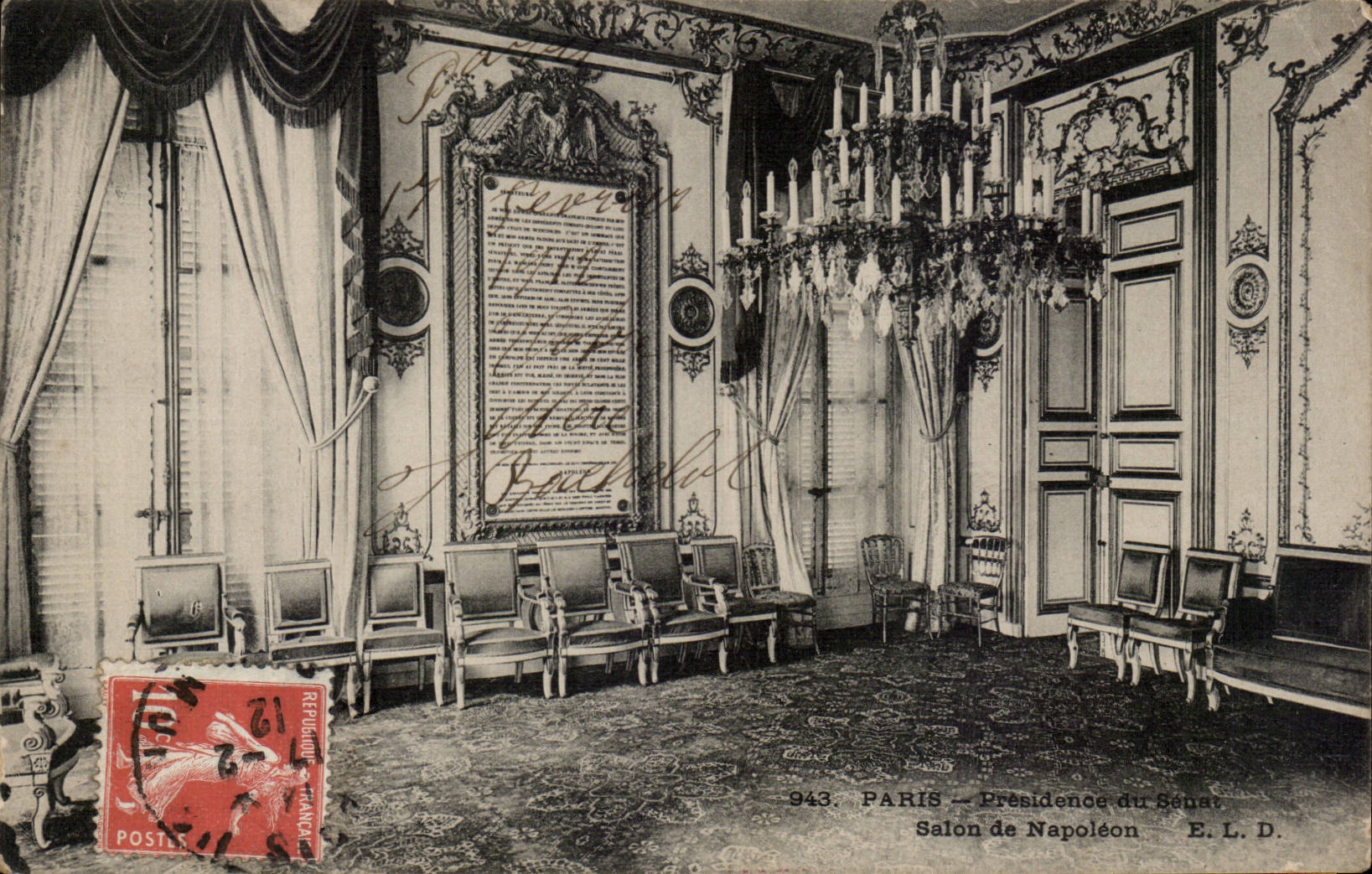 Paris CPA Presidence du Senat Salon de Napoleon