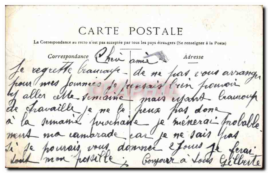 Paris CPA Notre Dame — Rückseite