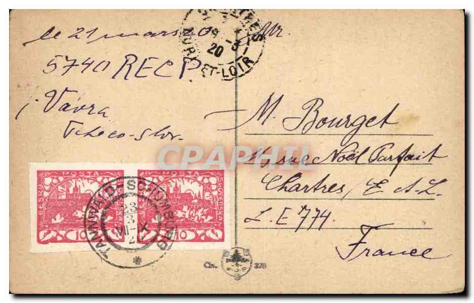 CPA Tchequie Tchequia Hej Slovane ( chanson song lion folklore ) — Verso