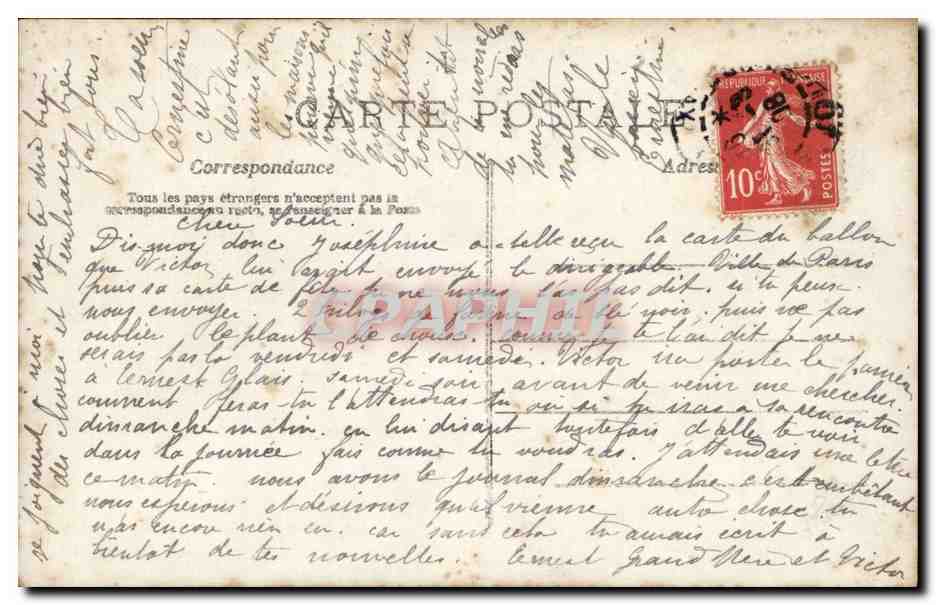 CPA Fantaisie Enfant 1er avril Paques Easter Poisson Fish — Rückseite