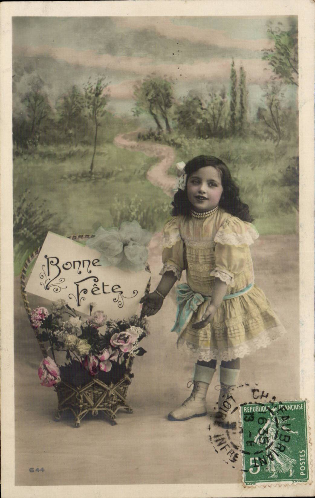 CPA Fantaisie Enfant Bonne fete