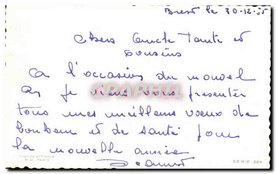 CPA Fantaisie Bonne annee — Rückseite
