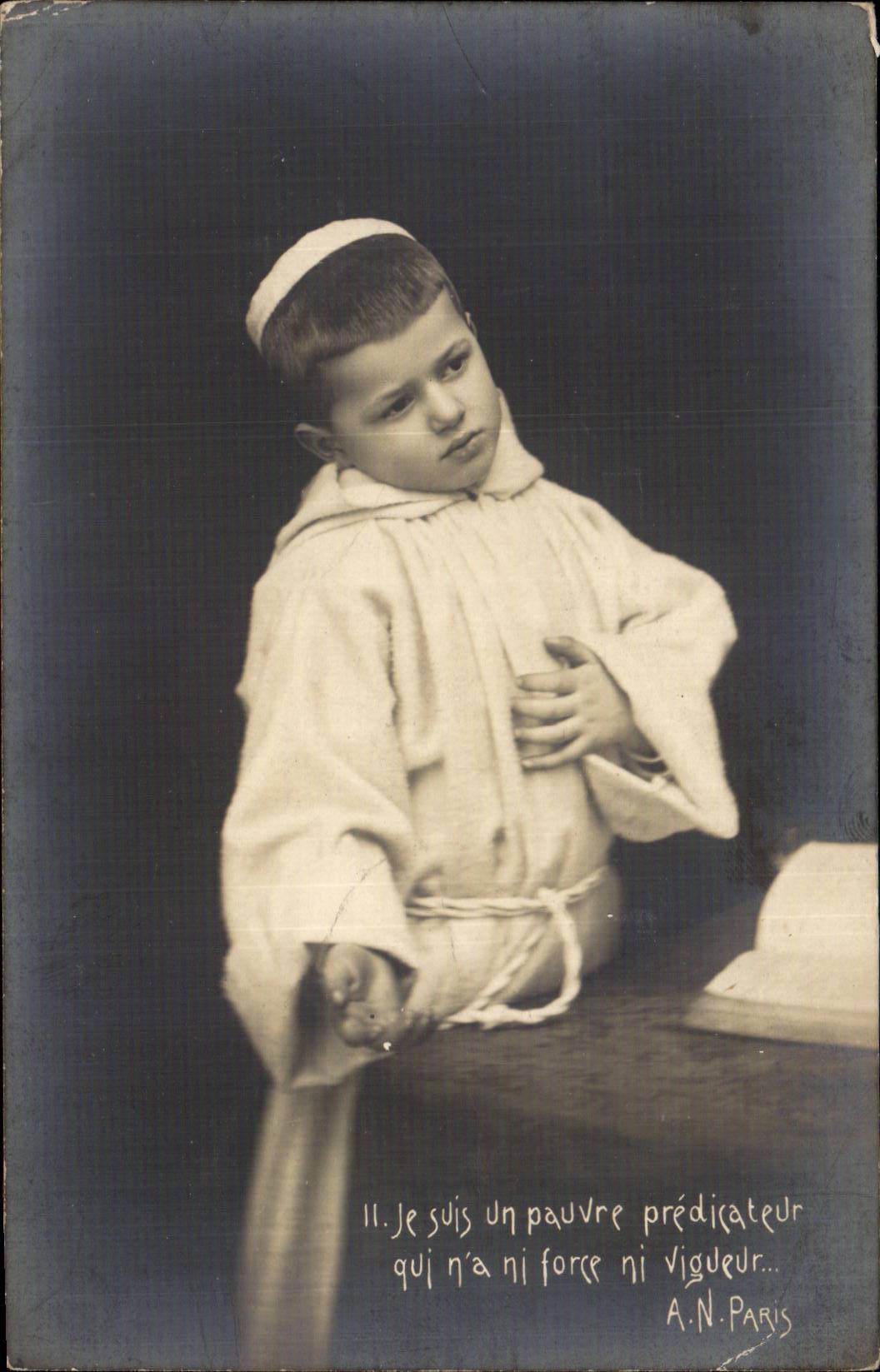 CPA Fantaisie Enfant religieux