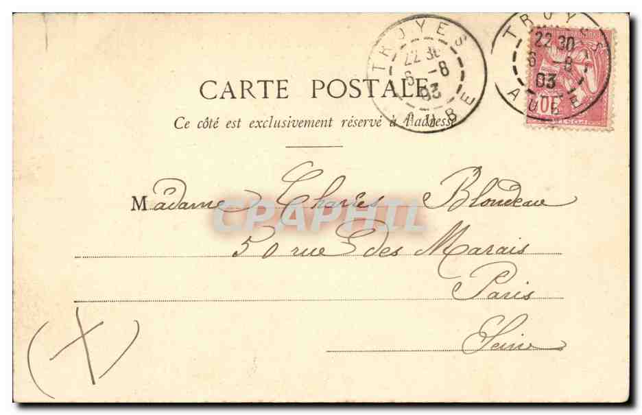 CPA Fantaisie Femme Le barometre du menage — Verso