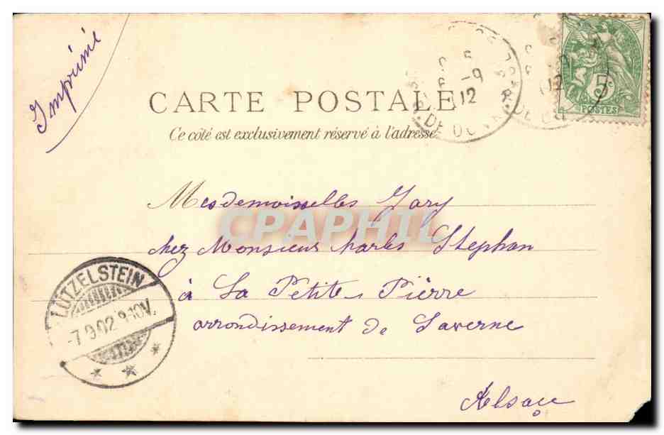 CPA Fantaisie L'heure du bain — Rückseite
