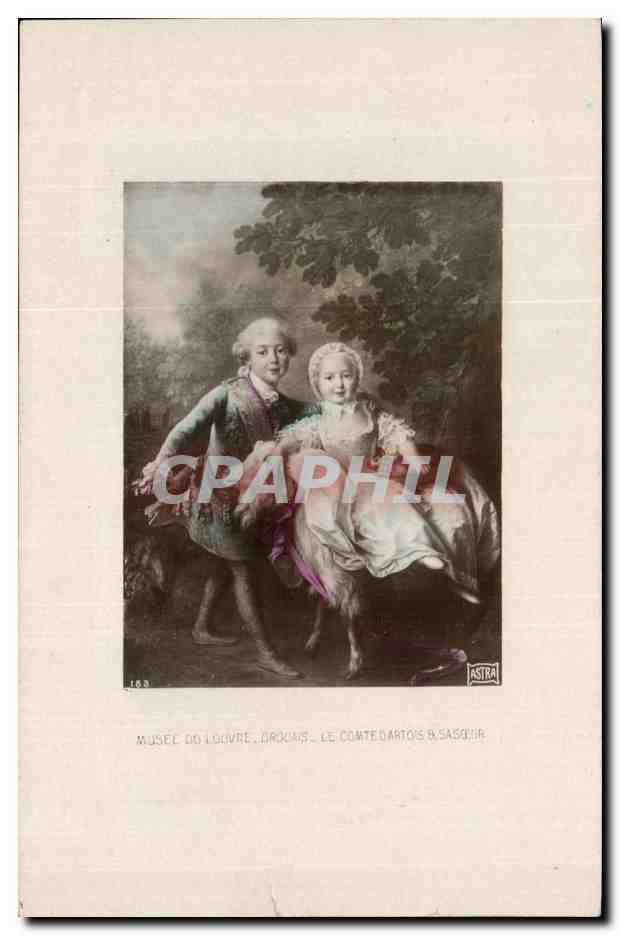 CPA Musee du Loivre Drouais Le comte D'Artois et sa soeur