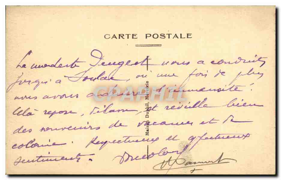 Soulac - Sous les Pins - CPA  — Rückseite
