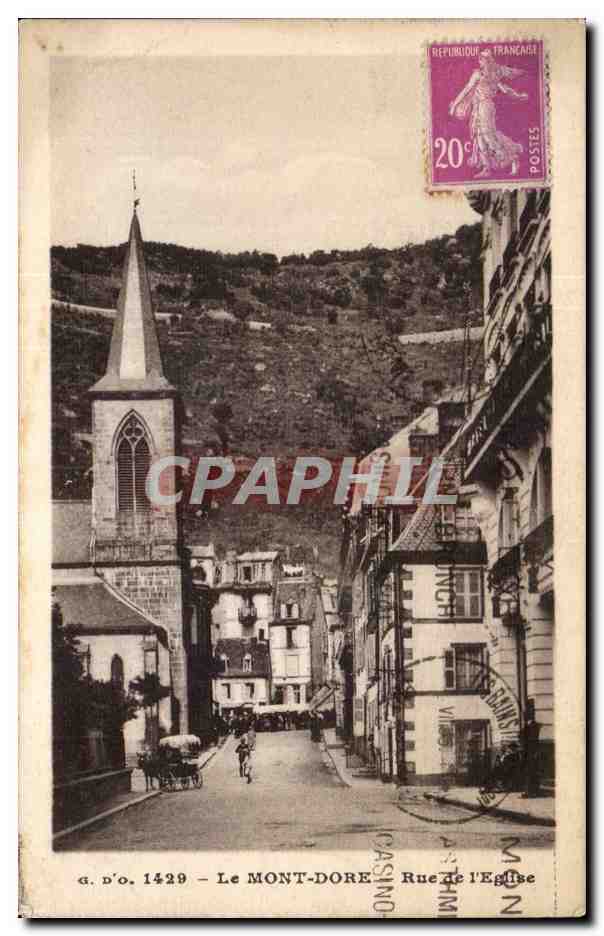 Le Mont Dore - Rue de l'Eglise - CPA 